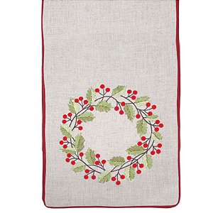 Caminho de Mesa Guirlanda Branco Verde Vermelho 180cm - 1 Un