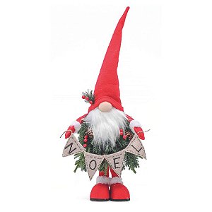 Kringle Decorativo com Faixa Noel Vermelho Verde Branco 60cm - 1 Un