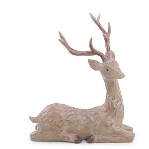 Rena Decorativa Deitada Marrom 26cm - 1 Un