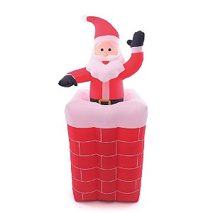 Noel Inflável com Led Vermelho Branco Preto 180cm - 1 Un