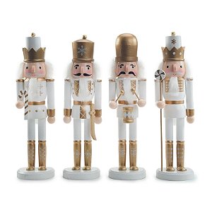 Soldadinho de Chumbo Decorativo Sortido Branco Ouro 30cm - 1 Un