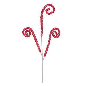 Pick 3 Candy Canes Poa Vermelho Branco (Enfeite Candy Cane) - 1 Un