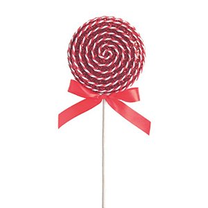 Pick Candy Vermelho Branco 25cm - 1 Un