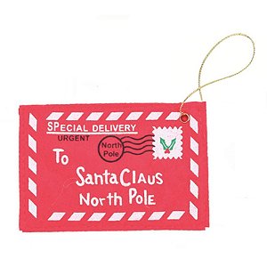Enfeite Pendurar Placa To Santa Claus Vermelho Branco 12cm - 1 Un