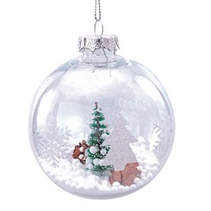 Bola Neve com Árvore Branco Verde 10 - Jogo com 4 Peças