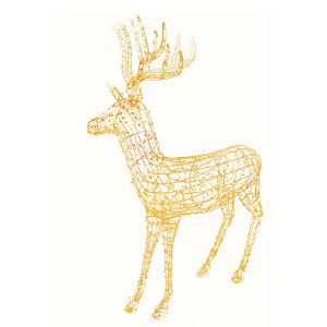 Rena de Leds Rosa Claro Branco 150cm Bivolt - 1 Un