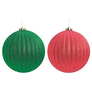 Bola Gomos Vermelho Verde 15cm - Jogo com 2 Peças