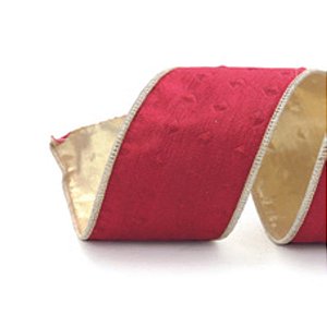 Fita Trabalhada Vermelho Ouro 6,3X914cm - 1 Un