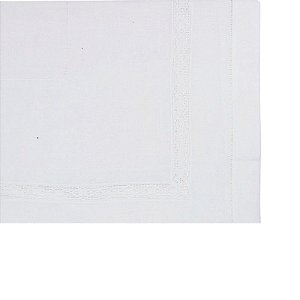 Toalha Mesa 8Rt Duplo Detalhe Vaz Branco 160X270