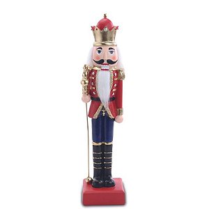 Soldadinho de Chumbo com Bastão Vermelho Preto Branco 39cm - 1 Un