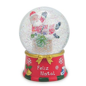 Globo Vidro Noel Vermelho Branco Verde 11cm - 1 Un