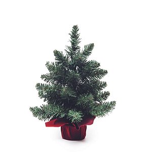 Mini Pinhe 35H Base Veludo Verde Vermelho 30cm