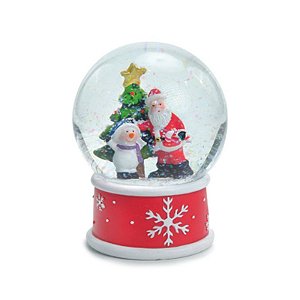 Globo Vidro Noel Bola de Neve 2Lr44 10cm - 1 Un
