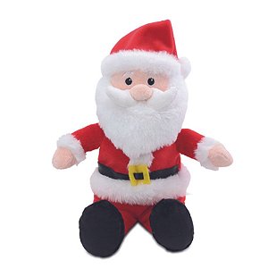 Noel Decorativo com Som Vermelho Branco 20cm - 1 Un