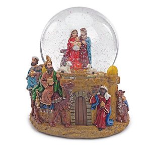 Globo Neve Sagrada Familia 21cm 3AA - 1 Un