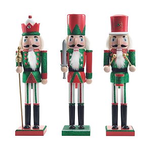Soldadinho de Chumbo Decorativo Sortido Vermelho Verde 38cm - 1 Un