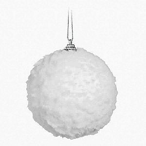 Bola Nevada Branco 8cm - Jogo com 6 Peças