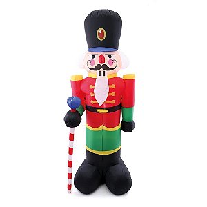 Soldado de Chumbo Inflável com Cajado - 2,40 metros - 120V