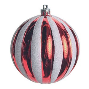 Bolas Vermelho Branco 10cm - Jogo com 4 Peças