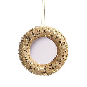 Enfeite Pendurar Porta Retrato Ouro 13cm - 1 Un