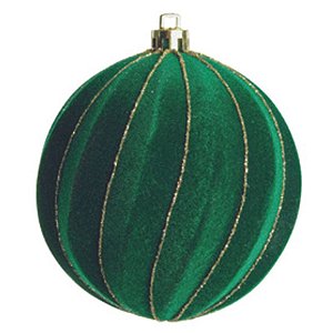 Bolas Verde Ouro 8cm - Jogo com 6 Peças