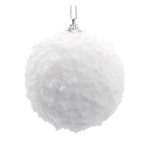 Bola Nevada Branco 10cm - Jogo com 4 Peças