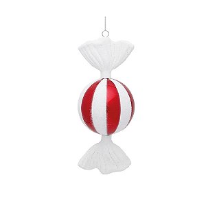 Enfeite para Pendurar Bala Vermelho Branco 17cm (Trend Candy) - 1 Un