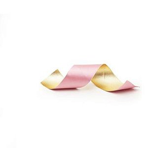 Fita Lisa Rosa Ouro 6,3X914cm (Fitas Natalinas) - 1 Un