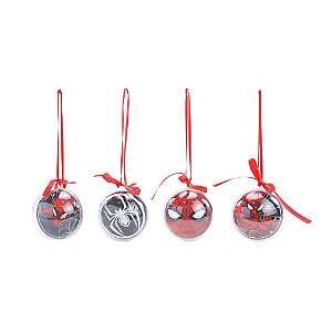 Bola Acrílica Spider Man 10cm - Jogo com 4 Peças