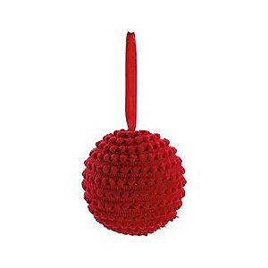Bola Pompom Vermelho 8cm - Jogo com 6 Peças