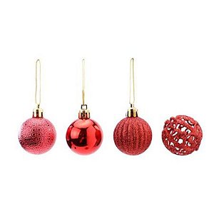 Bola Sortido Vermelho 4cm - Jogo com 35 Peças