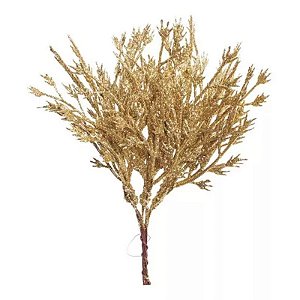 Pick Folhas Glitter Ouro - 1 Un