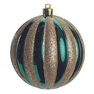 Bolas Verde Prata 10cm - Jogo com 4 Peças