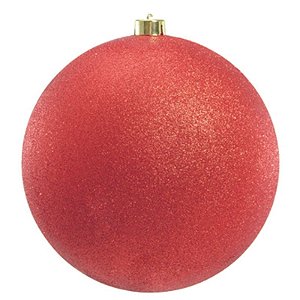 Bola com Glitter Vermelho 20cm - 1 Un