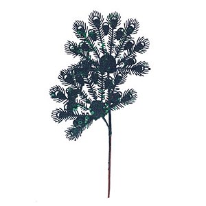 Galho Médio Verde Azul 35cm - 1 Un