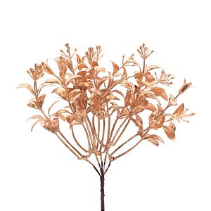 Galho Curto Folhas Ouro 19cm - 1 Un
