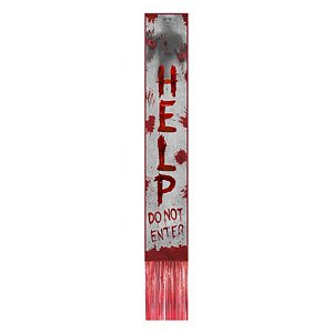 Faixa Vertical Help Halloween com Fitilho - 1 Un