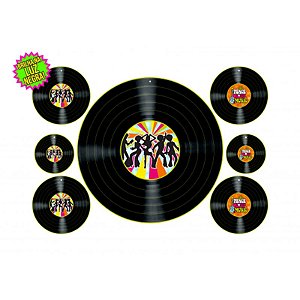 Móbile Kit Disco Retrô - 7 Un