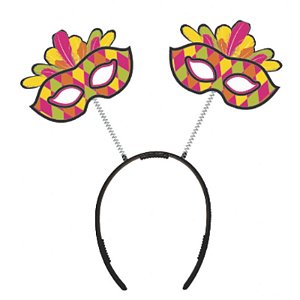 Tiara Máscara Carnaval Neon - 10 Un