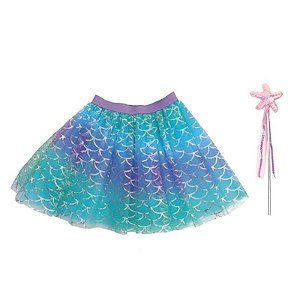 Kit Tutu e Varinha Azul - 2 unidades