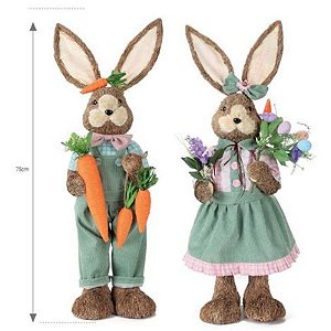 Coelho Páscoa com Cenoura Sortido 75cm - 1 Un