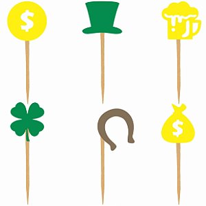 Palito Decorativo St. Patrick's Day P - 6 unidades