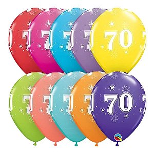 Balão Qualatex 11" - Qx Party Balloon Estampado - N° 70 - 6 Un