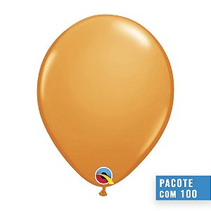 Balão Qualatex 11" - Qx Party Balloon Pkg Plain - Laranja - 6 Un