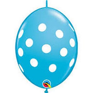 Balão Qualatex 12" - Q-Link Azul Casca De Ovo - Bolas Grandes - 50 Un