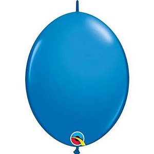Balão Qualatex 12" - Q-Link Azul Escuro - Liso Látex - 50 Un