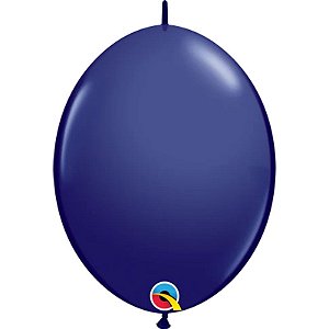 Balão Qualatex 12" - Q-Link Azul Marinho - Liso Látex - 50 Un