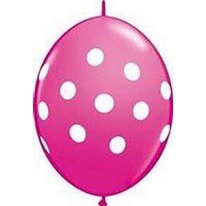 Balão Qualatex 12" - Q-Link Cereja Intenso - Bolas Grandes - 50 Un