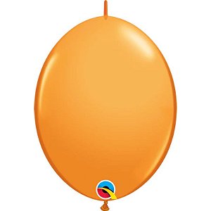 Balão Qualatex 12" - Q-Link Laranja - Liso Látex - 50 Un