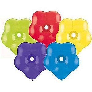 Balão Qualatex 16" - Geo Sortido Rad - Liso Látex Blossum - 50 Un